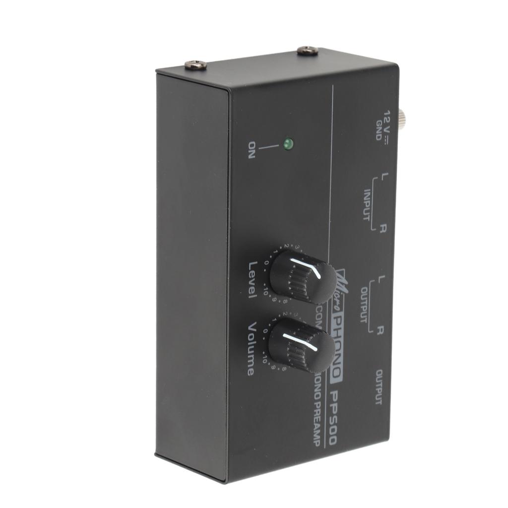 Phono Turntable Preamp Ultra Low Noise Independent Volume Control Phonograph Preamplifier for Record Player 100‑240V