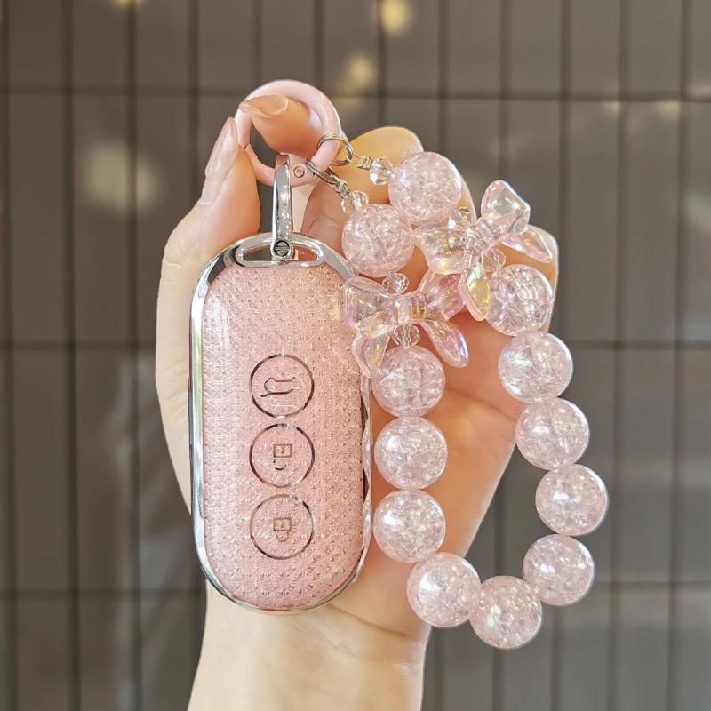 Keycase For Huawei Aito M7 M9 M5Ev Keycover Key Shell Keychain New Card Protection Case Car Bag Buckle