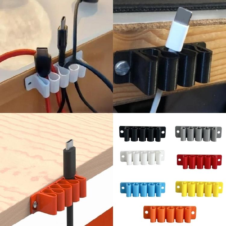 ABS Cable Management Tray Cord Holder Clip for Computer Desk Phone Chargers Cord Storage Home Office Essential