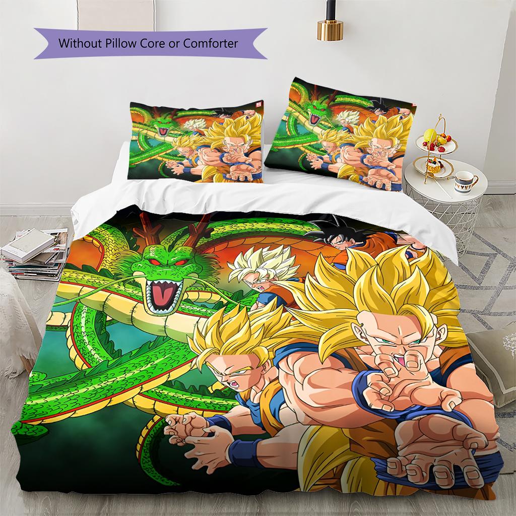 Set Copripiumino Trapuntato con Fantasia Cartone Animato Federa Decorazione per la Casa Regalo di Compleanno (1 * copripiumino + 2 * federa, senza nucleo)