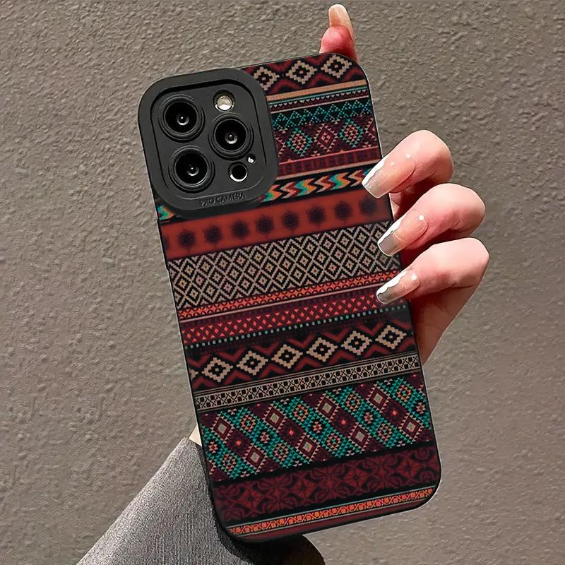 Exotic Ethnic Style Unique Phone Case for iPhone 17 16 15 14 13 12 11 Series Pro Max Plus Double Layer Protection