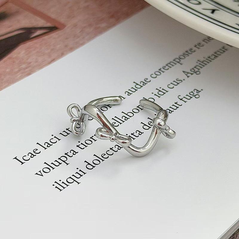 Ballettmädchen Schlichter Schlichter Ring Geometrischer Öffnungsring Modischer Persönlichkeits-Schlichter Kalter Stapelbarer Wind Zeigefingerring