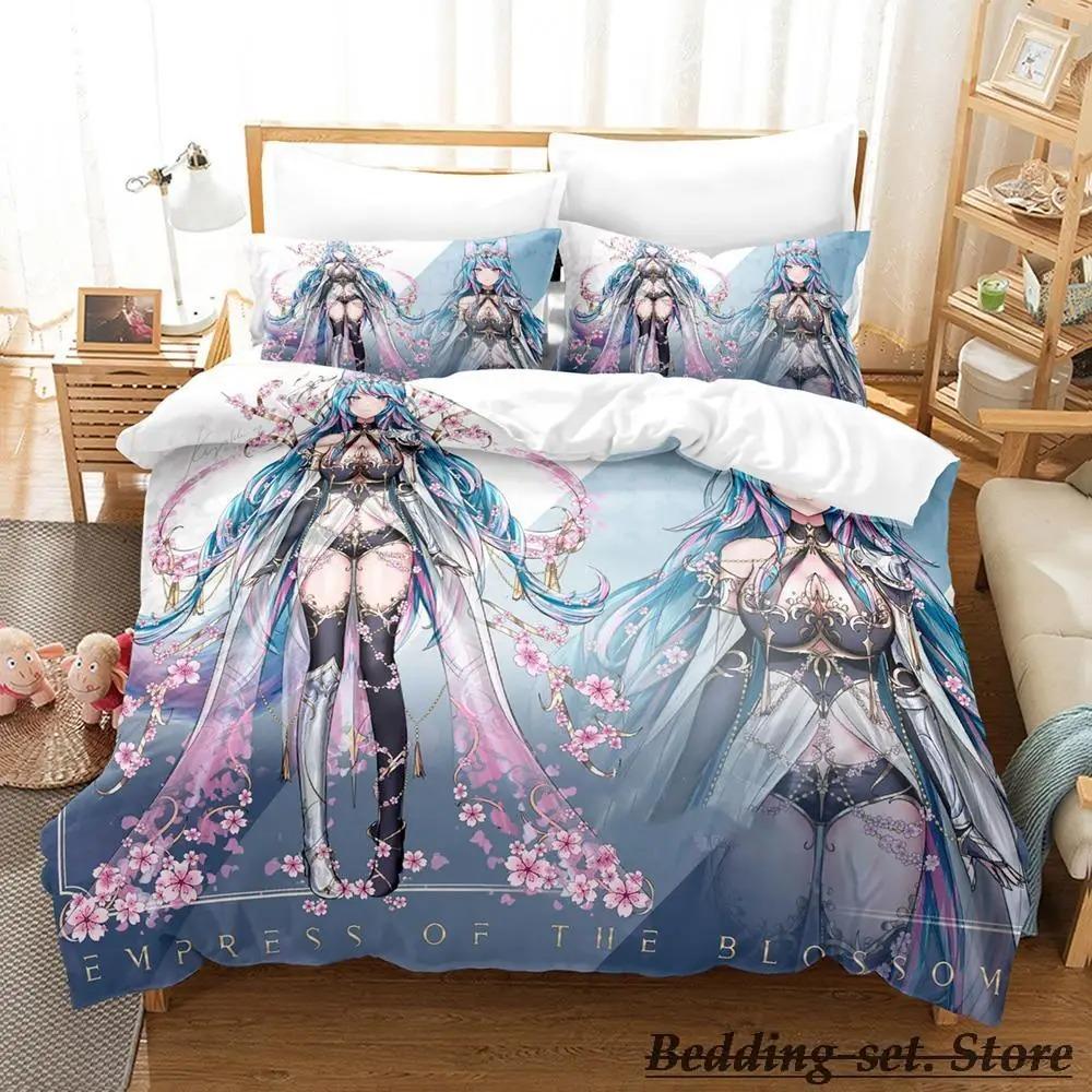 Sexy Girls Silvervale VTuber Bedding Set Single Twin Full Queen King Size Bed Set Adult Kid Bedroom Duvetcover Sets Anime Kawaii
