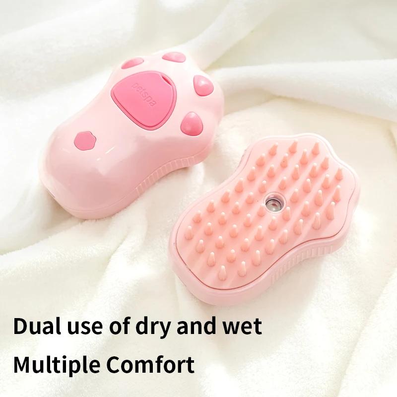 Pet Spray Comb Cat Dog Pet Massage Brush Spray Hair Removal Comb One Button Spray Anti Fly Hair Removal Brush