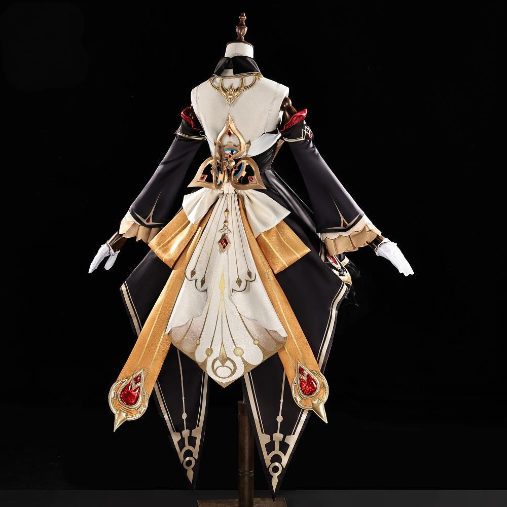 Genshin Impact Sandrone Cosplay Costume Wig Marionette Dress Uniform Eleven Fatui Harbingers Halloween Party Women Girls Props