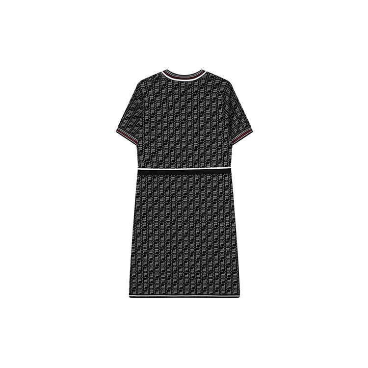 New FILA Short Sleeved Dresses Women's Jet Black F11W221309FBK