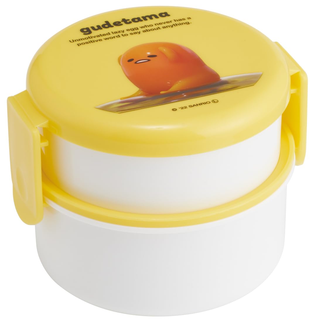 

Skater Bento Round Rice Ball Case with 500ml Made in Sanrio Gutetama 3D Girl Box, Antibacterial, Two-Tier, Fork, Capacity, Japan, Microwaveable,