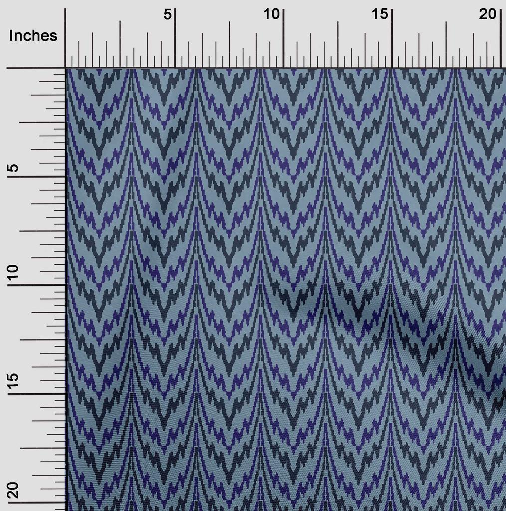 oneOone Cotton Flex Fabric Zig Zag Flame Stitch Fabric Prints By Yard 40 Inch