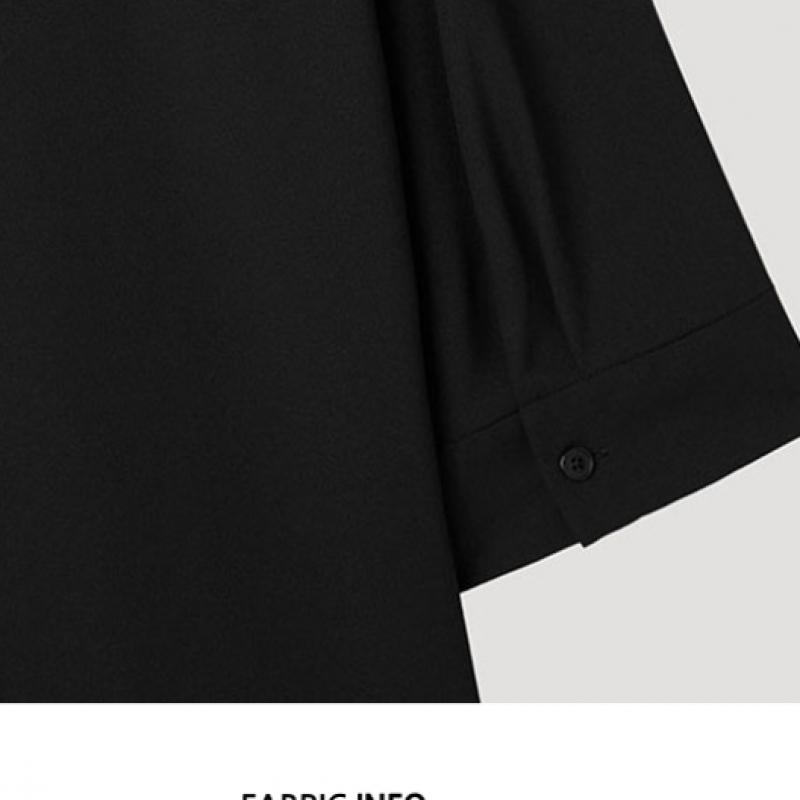 [She S miSS] Open Collar Slit blouSe SwwStp22020 Bk