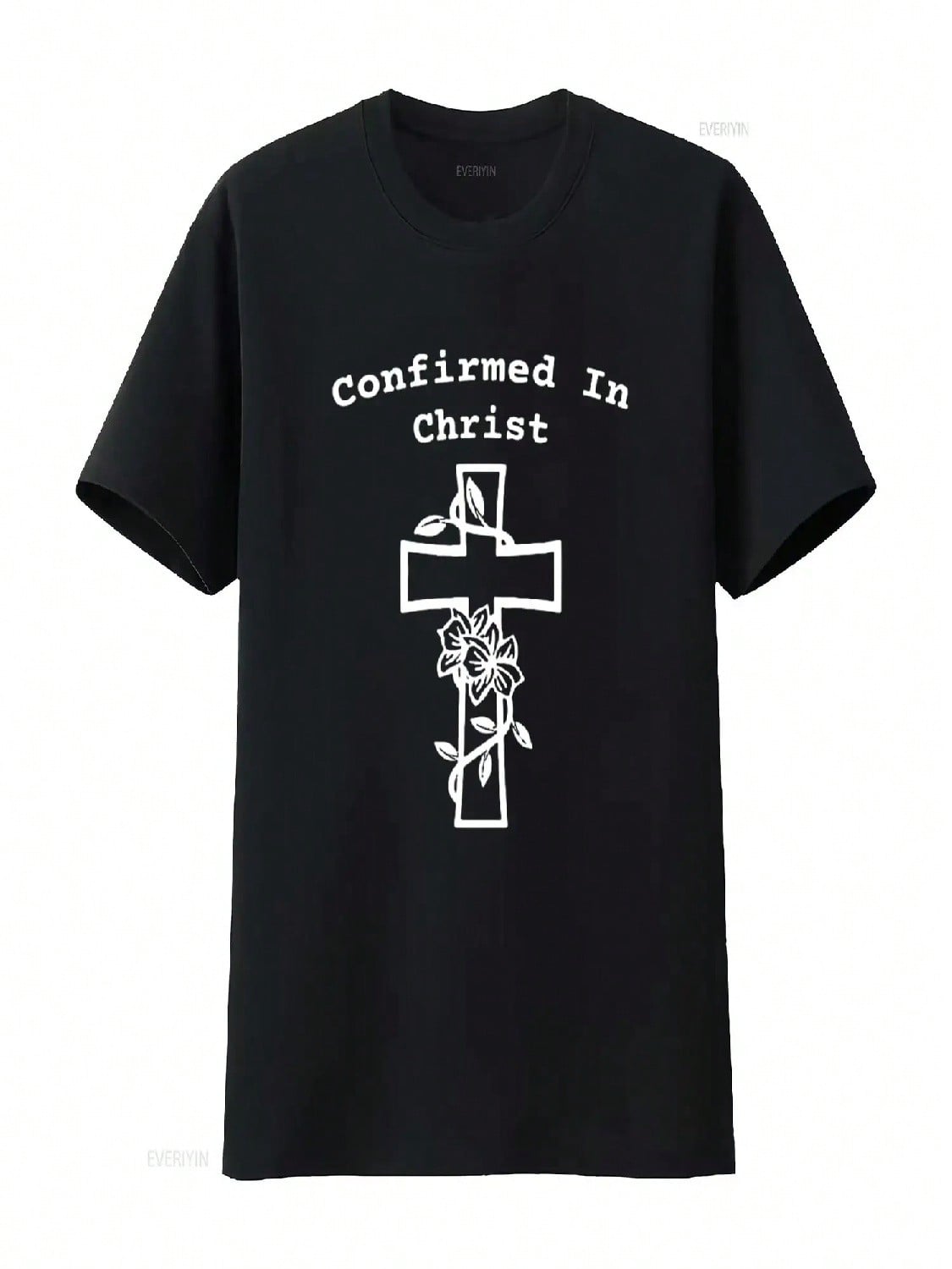 unisex Confirmed In Christ Cross Catholic Confirmation Idea T Shirt Black X Large Vintage Washed Designer Clothes Soft Graphic S разноцветный