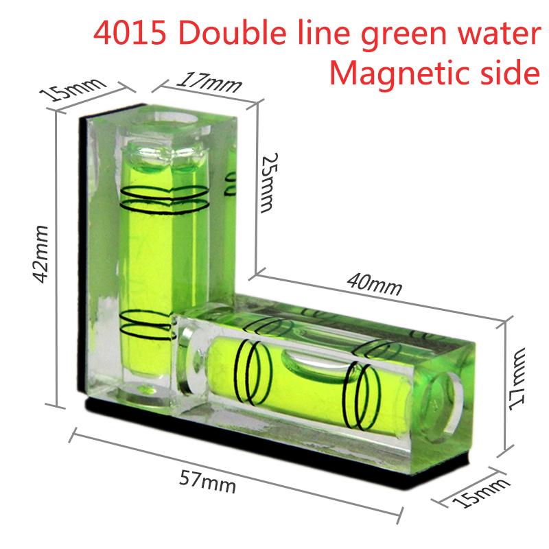 Portable Level, Plastic L-shaped Bidirectional Bubble Level with Magnetic Level On The Side