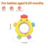 Chick-shaped Baby Teether Toys with Rattle Sensory Toy Cute Chew Toys  3-12 Months