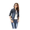 Damen Slim Fit Koreanischer Stil Jeansjacke für Studenten mit vielseitigen langen Ärmeln - Frühling & Herbst