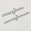 50pcs 50mm Length 3x2/4x3mm Necklace Extension Chain Bulk Tail Chains Extender For Bracelet  DIY Jewelry Making Accessories