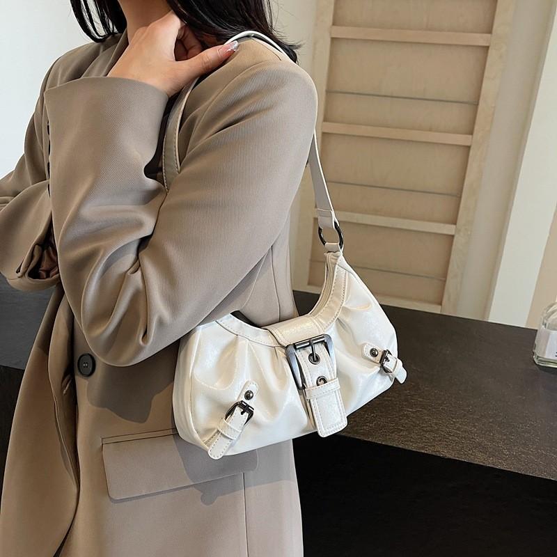 IELGY Shoulder Tote Bag American Retro Commuter Classy Distressed Style Underarm Motorcycle Bag