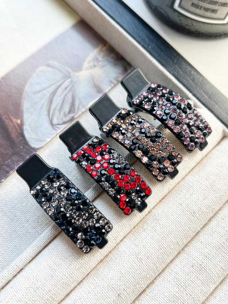 1/2/4Pcs Sparkling Crystal Stone Braided Hair Clips for Women Gift Wedding Party Hair Accessories Hair Barrette with Rhinestones