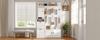 Coat Rack for the Entrance Area, Shoe Cabinet, Mirror and Clothes Hooks, Wall-Mounted Wardrobe, for Hallway Entrance Area, White, 120x30x180cm