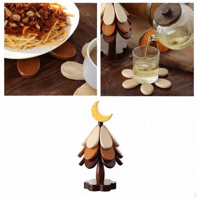 Tree Coasters And Trivets for Home Use with Holder Items