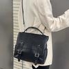 Original Street Style Backpack Travel Casual Waterproof Leather Flip-Top Shoulder Bag Large Women's Travel Bag Handbag Leather Bag