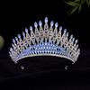 Luxury Zinc Zinc Alloy Princess Crown Elegant Rhinestone Diadem Women Hair Hoop  Wedding Party Supplies
