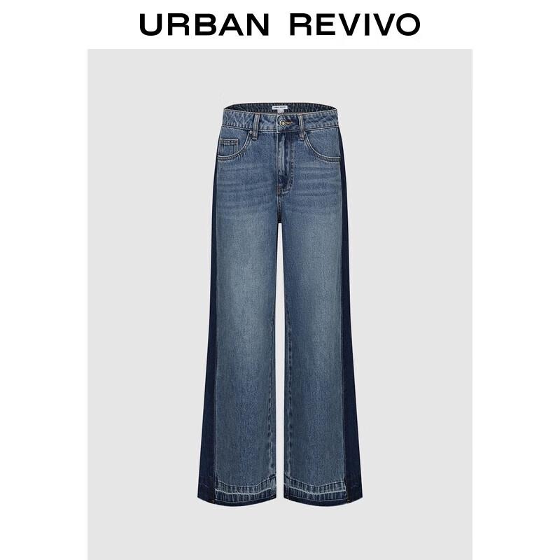 

UR 2025 Autumn Retro Color Block Wide-Leg Jeans 27