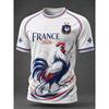 Frankreich Fußball Fan T-Shirt Kurzarm Atmungsaktiv Schnelltrocknend Street Wear Lässig Fußball T-Shirt Modisch Herren 2026 Neu