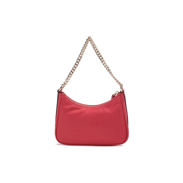 Michael Kors Classic Solid Logo Chain Commuter Fashion Nylon Shoulder Bag Women Shoulder Bags Spanish-Wine 32H1LT9C1C-SANGRIA