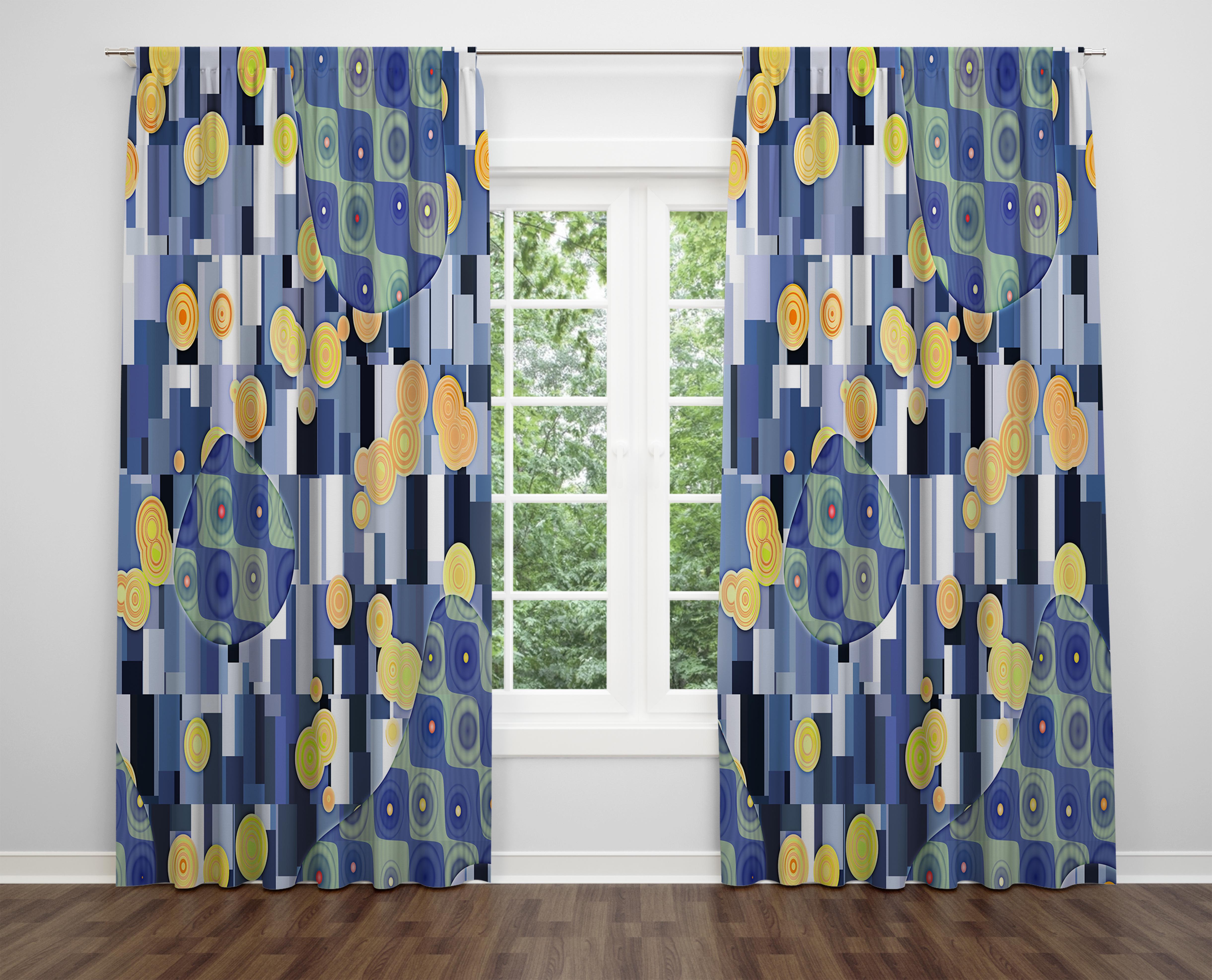 

Декоративний дизайн, високоякісна бавовняна тканина, ви можете вибрати одну або подвійну фіранку з крила 1 piece різнокольоровий