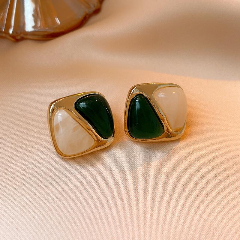 Minimalist Inlaid Zircon Hoop Earrrings for Women Gold Color Metal Circle Earrings Exaggerated Girls Party Jewelry Gifts