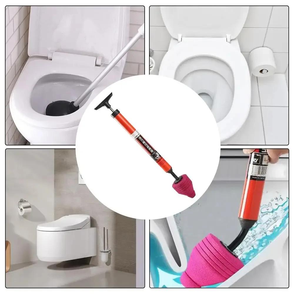 Air Plunger Toilet High Pressure Unclogger Tool with Ergonomic Handle Powerful Drain Clog Remover Plumbing Kit Plunger Toilet