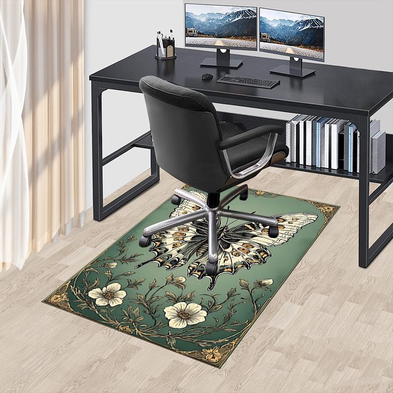 1PC Butterfly Flowers Extra Large Non Slip Floor carpet, Office, family, bedroom, Studio   Large Area Rug Indoor Rugs, , Vibrant Colors