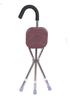 Four-Legged Folding Cane Seat: Portable Anti-slip Walker Stool for Elderly