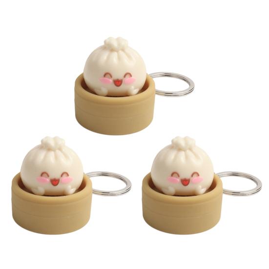 1/2/3 Stück Schlüsselanhänger Anhänger Stressabbau Spielzeug Mini Dampfbrötchen Tasche Anhänger Weich Elastisch Quetschen Dekompression Schlüsselanhänger