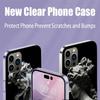 Carving Victory Posture Disaster Phone Case For Iphone 17 Air 15 Pro 14 Plus 16 Pro Max 17E 16E 12 13 Mini 11 Cover Cute Fundas