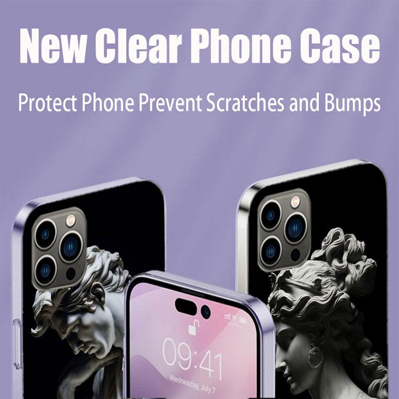Carving Victory Posture Disaster Phone Case For Iphone 17 Air 15 Pro 14 Plus 16 Pro Max 17E 16E 12 13 Mini 11 Cover Cute Fundas