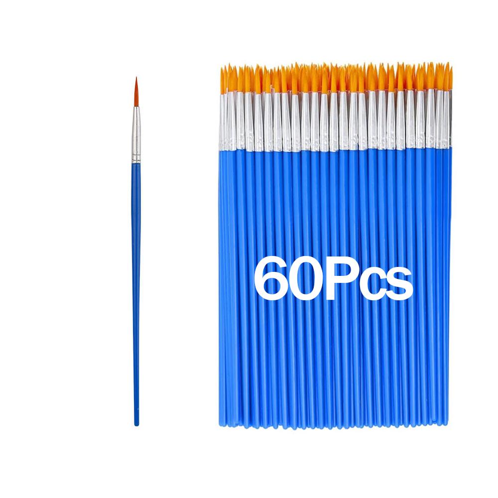 Set di Pennelli da Pittura 20-200 Pezzi Pennello Rotondo Piatto in Pelo di Nylon per Pittura a Olio Acrilico Acquerello Materiale Scolastico per Bambini/Artisti/Principianti/Studenti