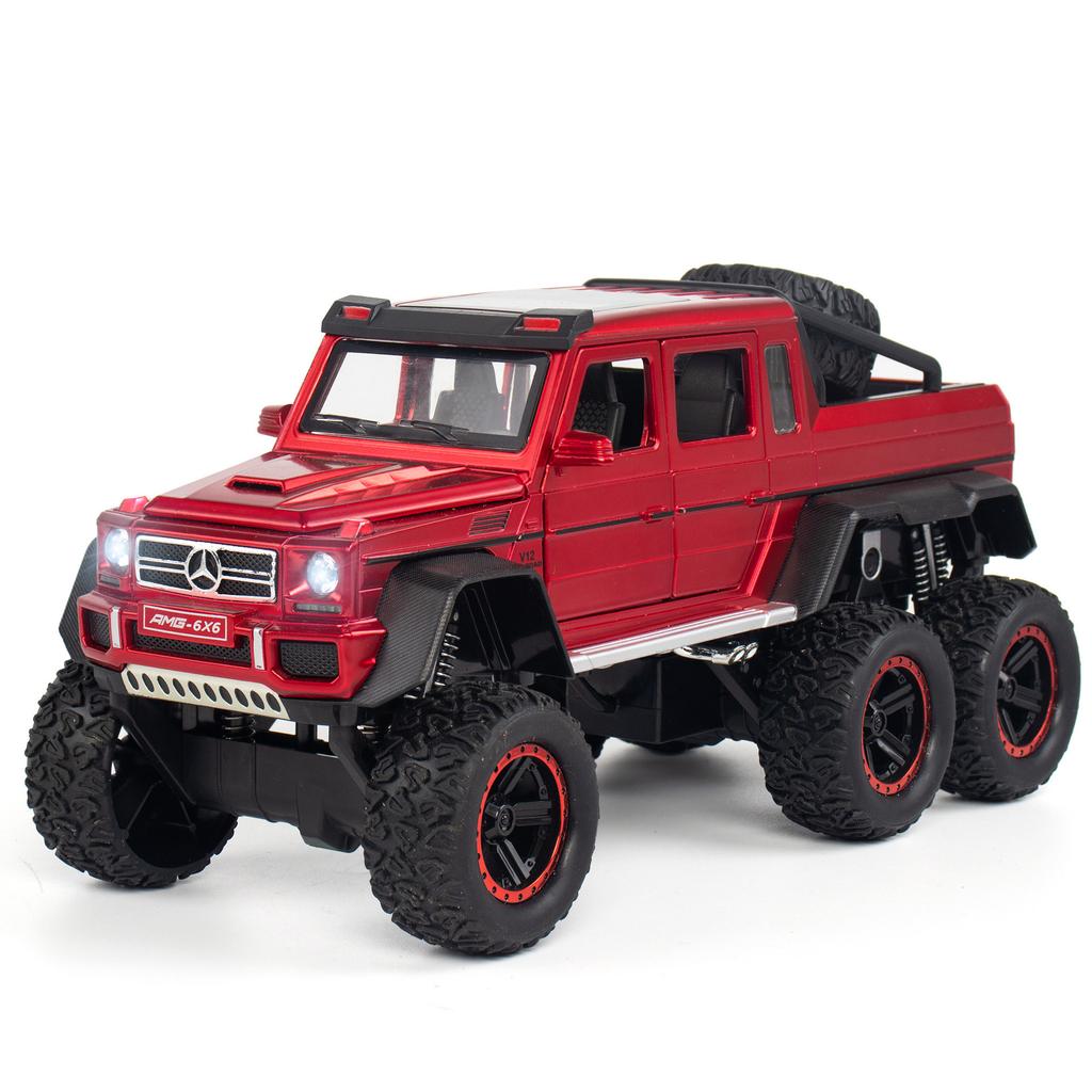 1:22 Mercedes-Benz G63 AMG 6X6 Off-road Vehicle SUV Alloy Model Car Diecast Simulation Sound Light Toys Car Children Gifts A72