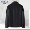 Fapai Men's Stand Collar Faux Leather Bomber Jacket