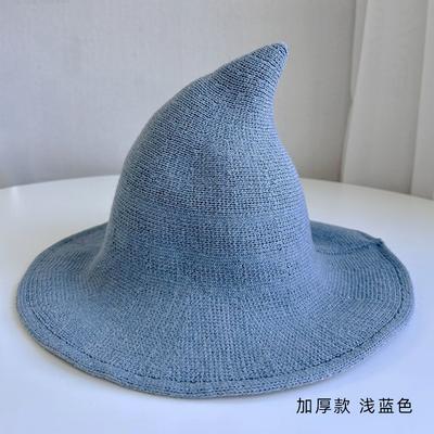 Kvinnor Häxhatt Vikbar Kostym Skarp Stor Virkad Varm Vintermössa