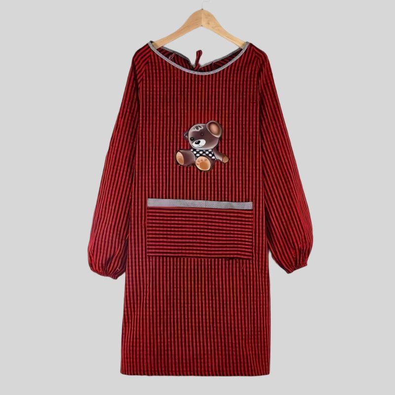 Sleeveless Home Cooking Apron - Cute Checkered Apron 95cm
