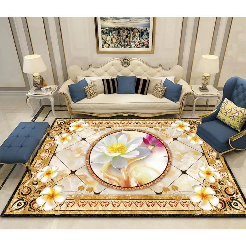 Marble Style Living Room Carpet Simple Coffee Table Sofa Bedroom Room Bedside Carpet