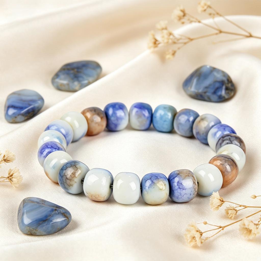 New jewelry bracelet bucket beads handmade beaded bracelet crystal water dyed Tianhe stone bracelet