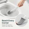 2pcs Drill-Free Mounting Toilet Bowl Brush Silicone Bristles Toilet Brush Holder Set  Campers