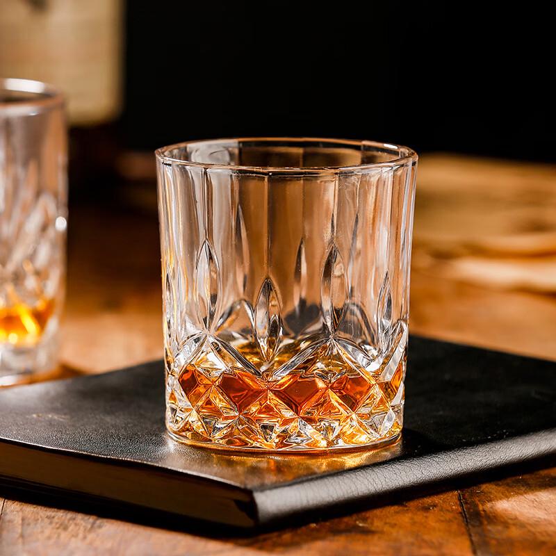 OLOEY Crystal Diamond Beer Glasses (Set of 5)