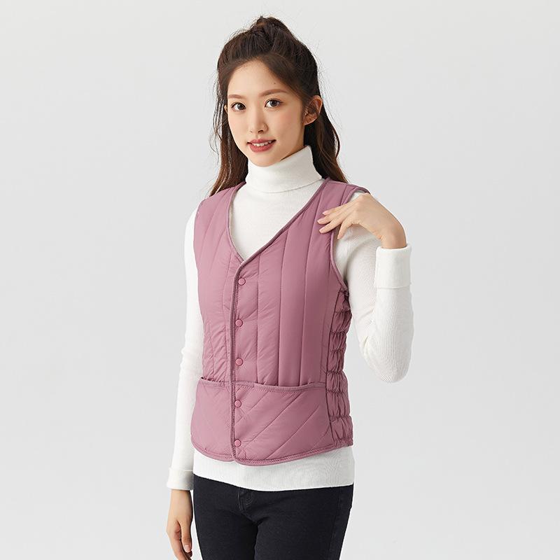 Women's Winter Warm Plus-Size Thickened Fleece-Lined Home Wear Youth Inner Wear Vest Shearling Cotton Waistcoat for Ladies