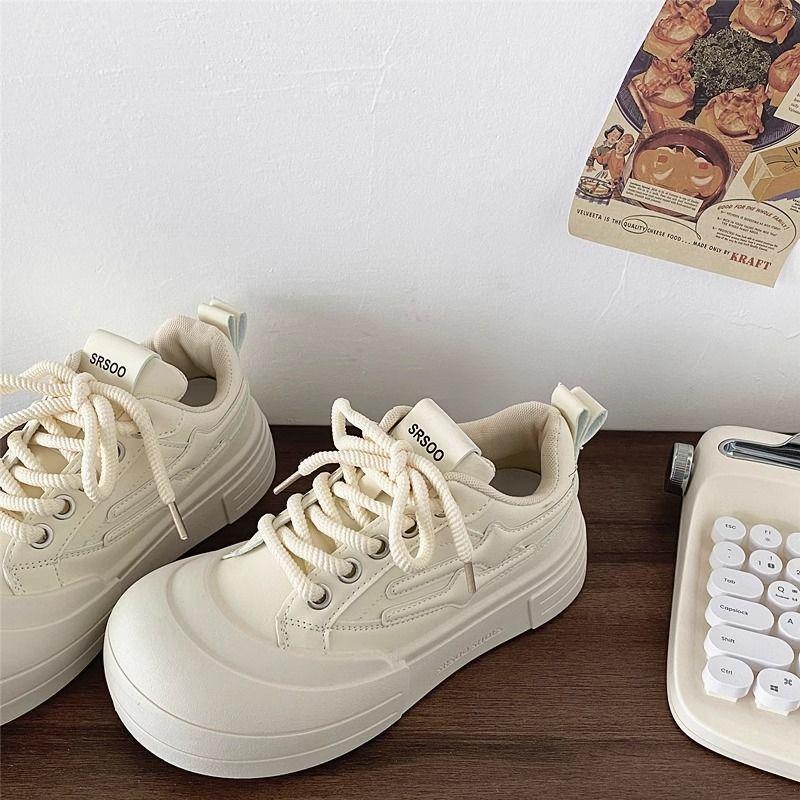 Ugly Cute Big Head Shoes for Women Ins New Sports and Leisure Versatile College Thick Sole Height Increase