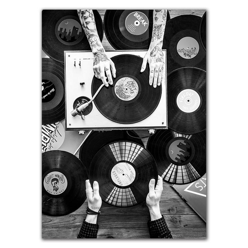 Black And White Music Men Wall Art Bedroom Decoration Ballet Girls Affiche Murale Canvas Painting Teenager Room Decoration HB001