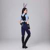 Halloween Voksenkostyme Gal Zootopia Kanin Judy Politibetjent Kostyme Langermet Kortermet Draktsett