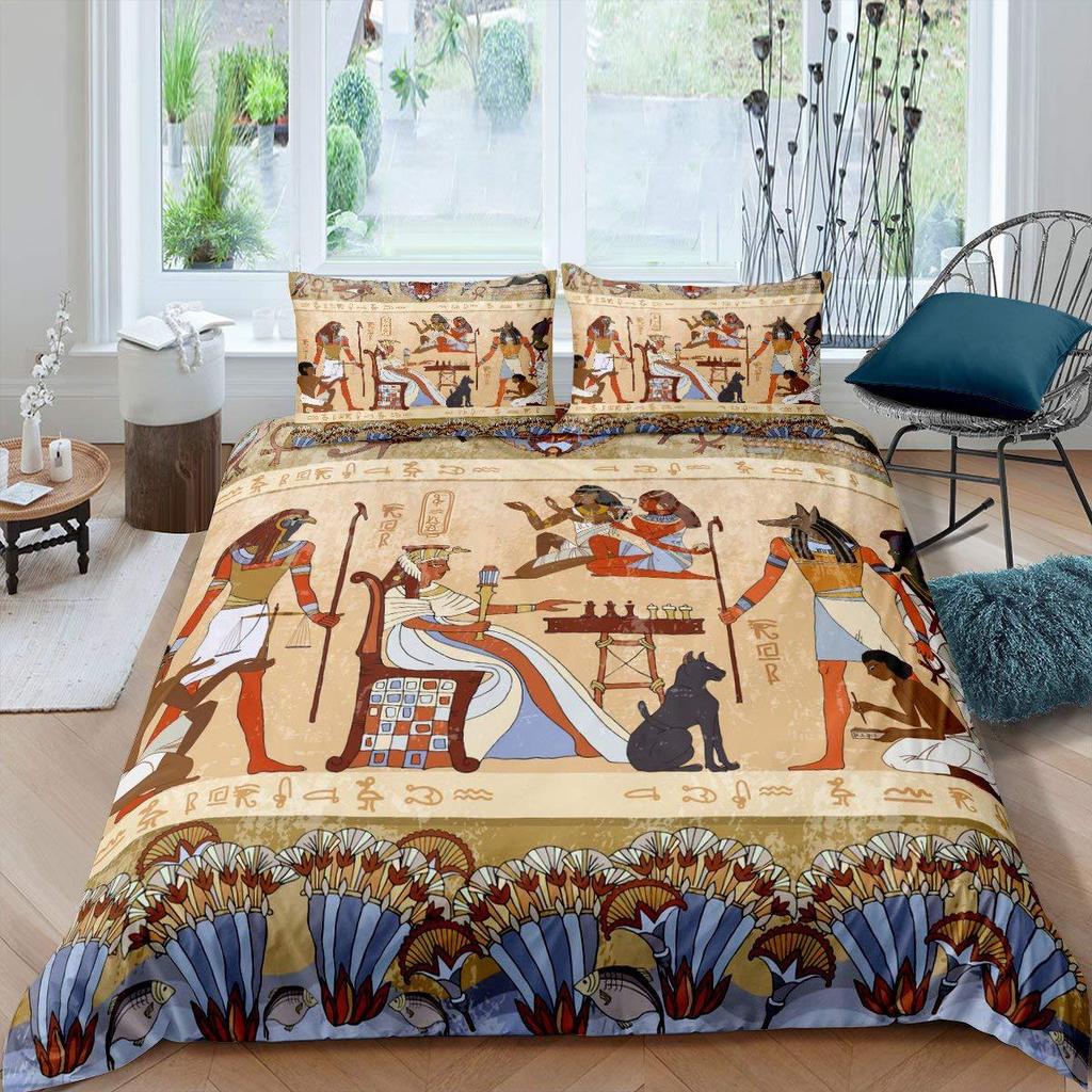 African Tribal Down Comforter Set Bedding Set 3-piece Coverlet Set