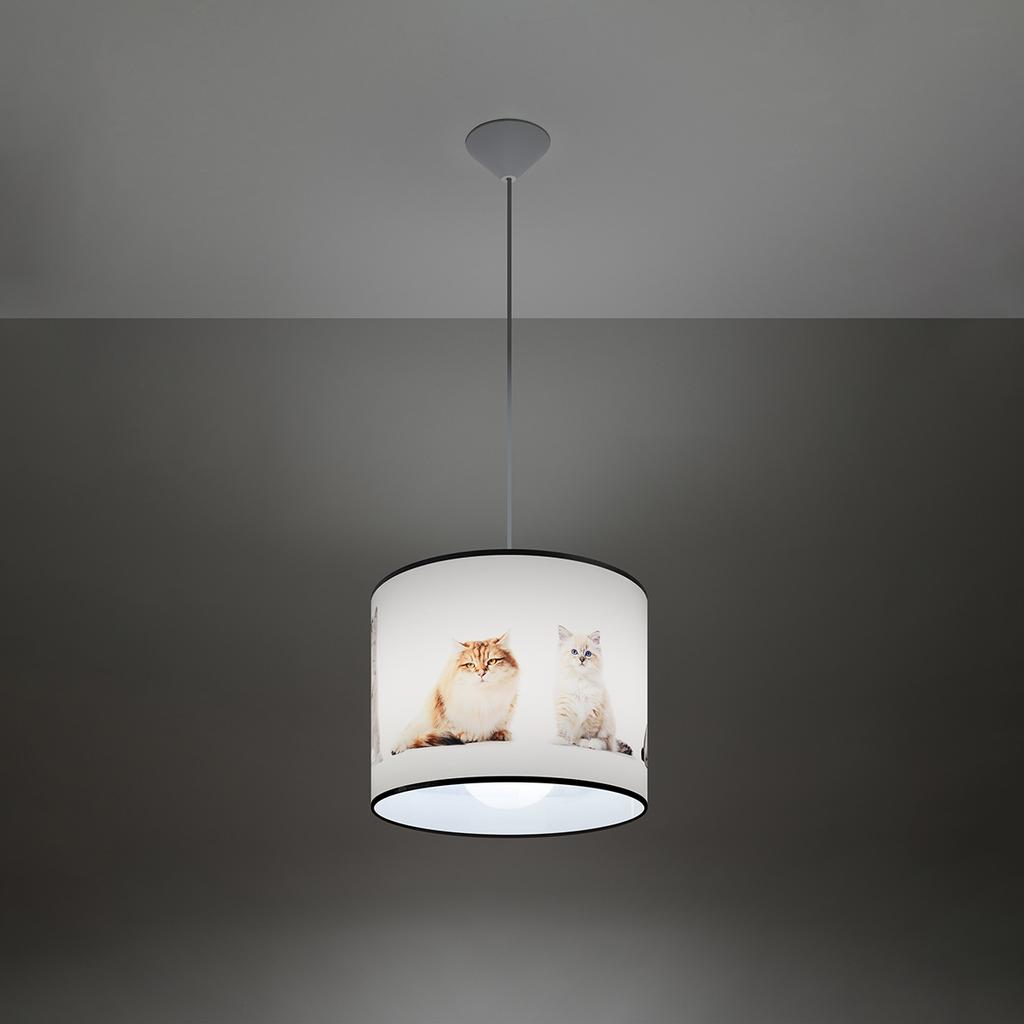 Lampa Wisząca Koty 1 E27 Wielokolorowy Sollux Sl.1420